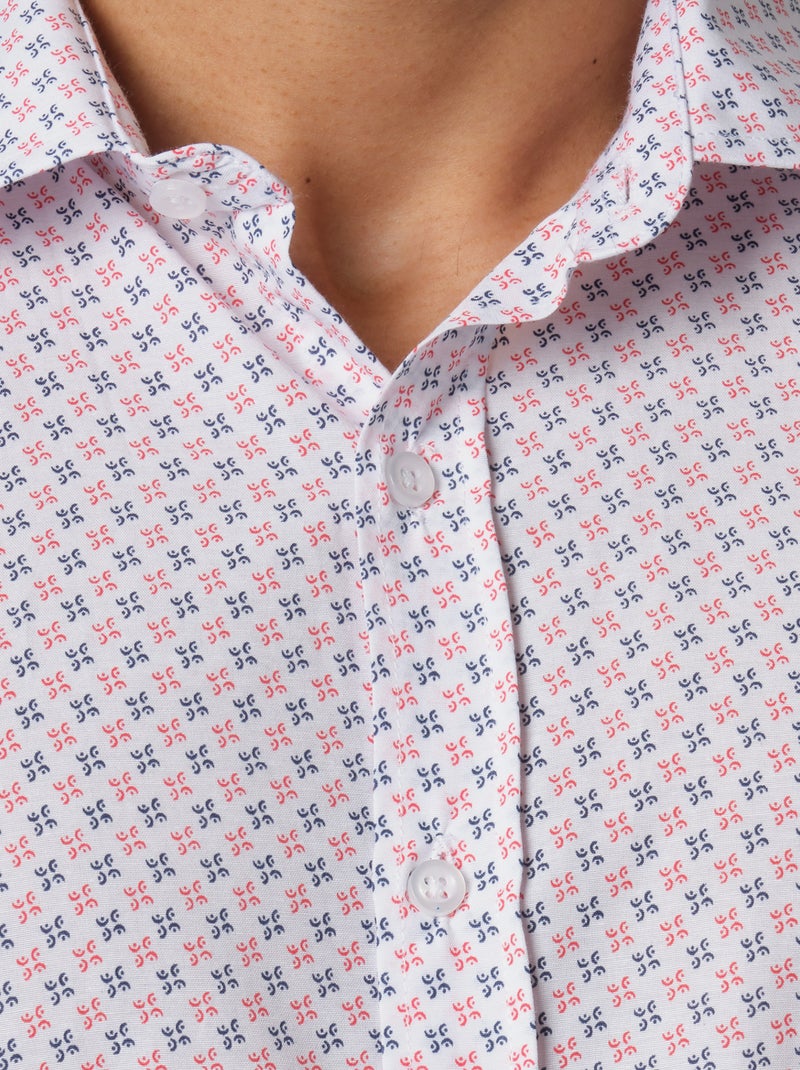 camicia stampata Bianco Rosso Blu - Kiabi