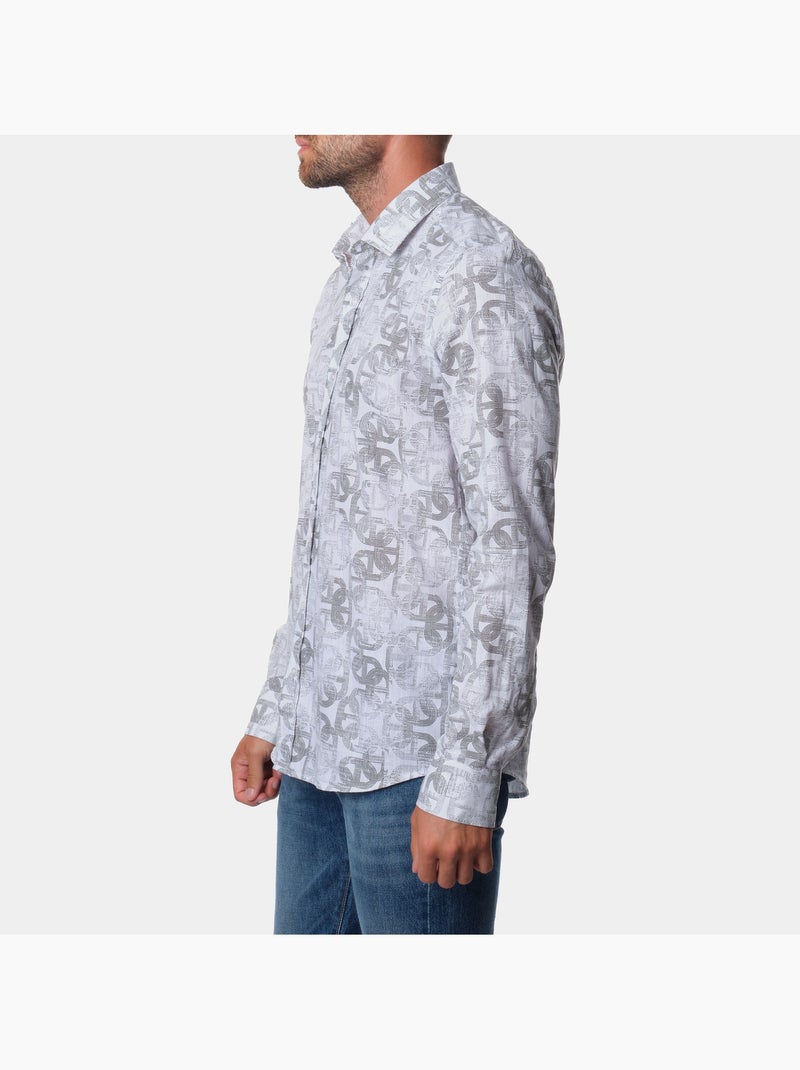 Camicia stampata Cachi - Kiabi