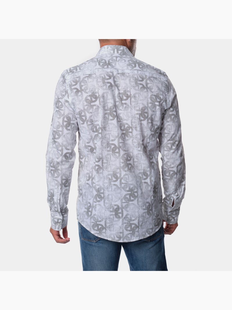Camicia stampata Cachi - Kiabi