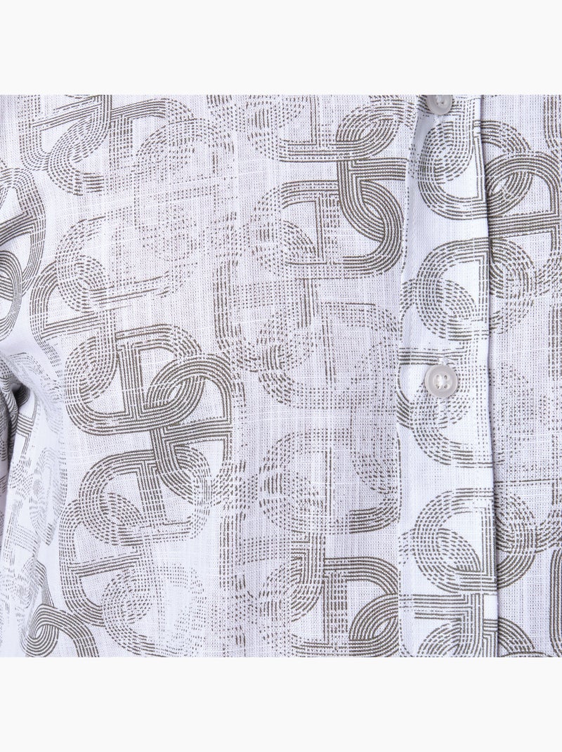 Camicia stampata Cachi - Kiabi