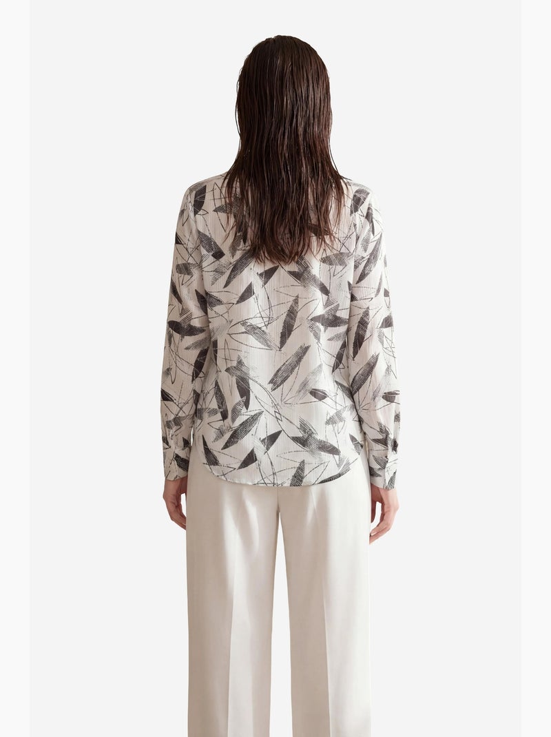 Camicia stampata con bottoni my fashion Bianco - Kiabi