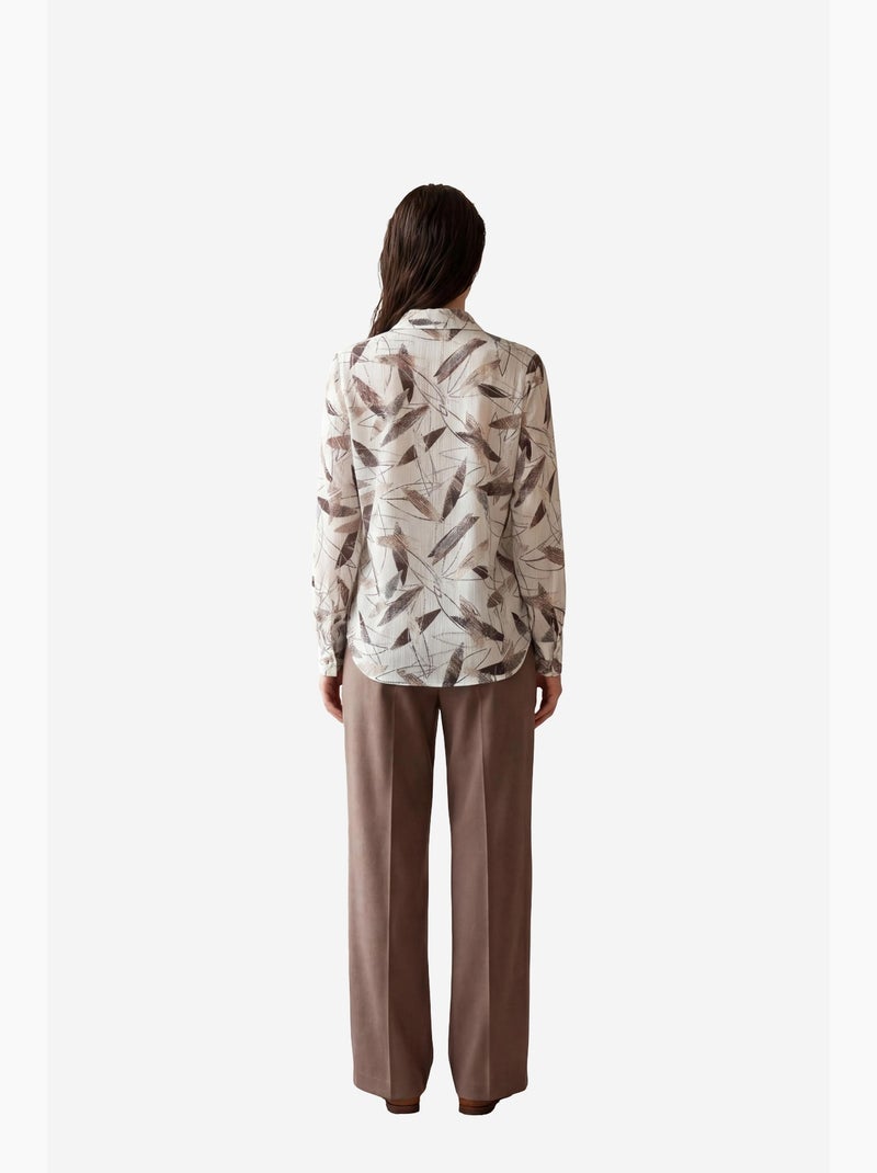 Camicia stampata con bottoni my fashion Bianco sporco - Kiabi