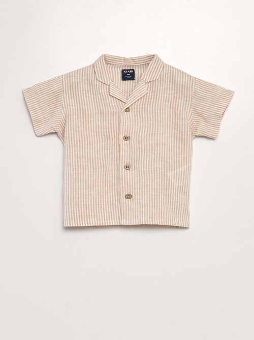 Camicia stampata in misto lino - Kiabi