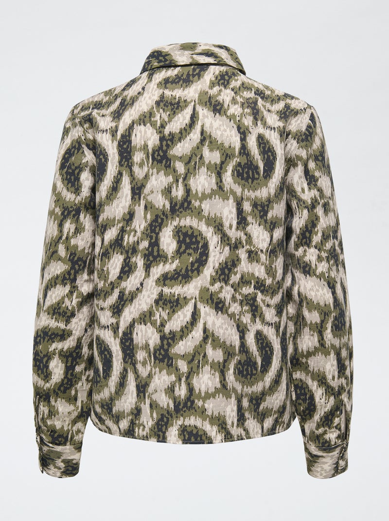 Camicia stampata 'JDY' tinta unita Verde - Kiabi