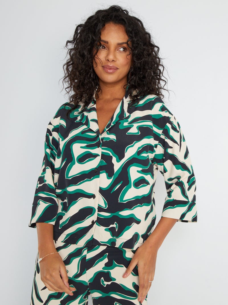 Camicia stampata morbida VERDE - Kiabi