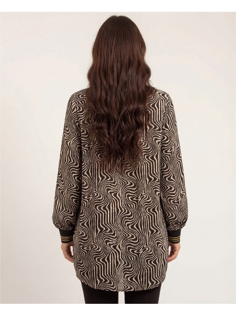 Camicia stampata OZANA Nero - Kiabi