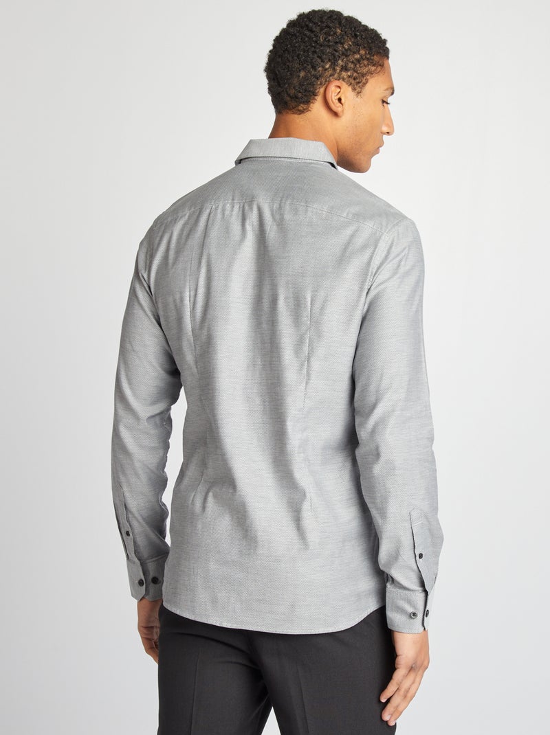 Camicia taglio dritto con motivo GRIGIO - Kiabi