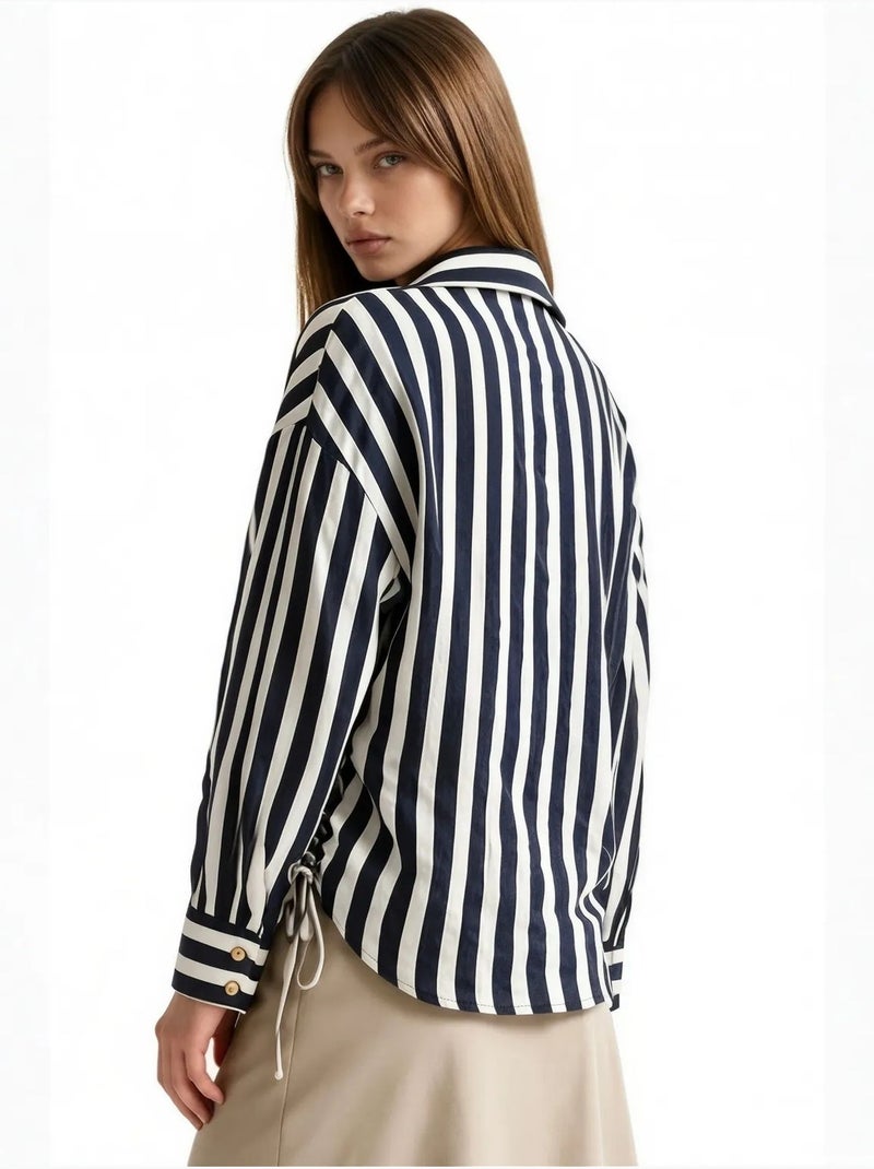 Camicia tessuta a righe con abbottonatura frontale busem Multicolore - Kiabi