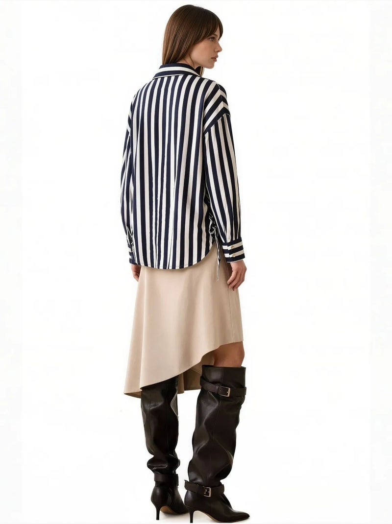 Camicia tessuta a righe con abbottonatura frontale busem Multicolore - Kiabi