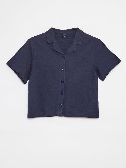 Camicia testurizzata a maniche corte - Kiabi