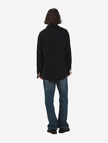 Camicia testurizzata a maniche lunghe con bottoni giesto