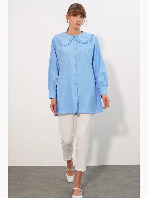 Camicia testurizzata a maniche lunghe con colletto baby bdart - Kiabi Camicia testurizzata a maniche lunghe con colletto baby bdart - Kiabi