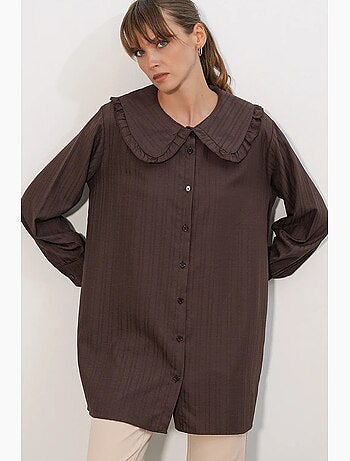 Camicia testurizzata a maniche lunghe con colletto baby bdart