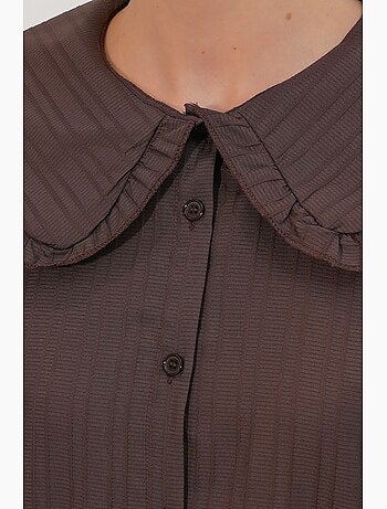 Camicia testurizzata a maniche lunghe con colletto baby bdart