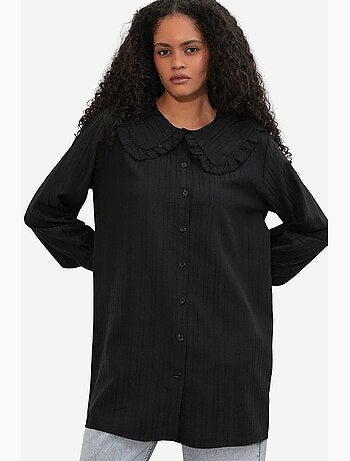 Camicia testurizzata a maniche lunghe con colletto baby bdart