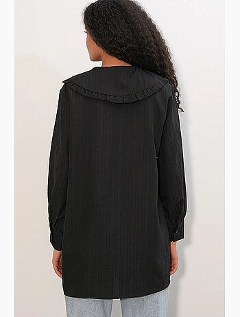 Camicia testurizzata a maniche lunghe con colletto baby bdart