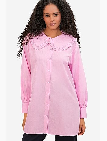 Camicia testurizzata a maniche lunghe con colletto baby bdart