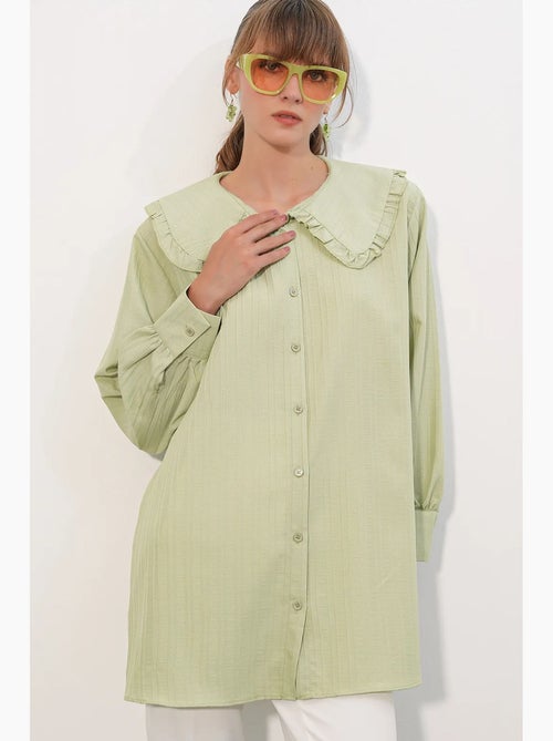 Camicia testurizzata a maniche lunghe con colletto baby bdart - Kiabi Camicia testurizzata a maniche lunghe con colletto baby bdart - Kiabi
