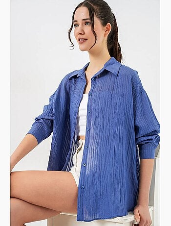 Camicia testurizzata con bottoni e maniche lunghe bdart
