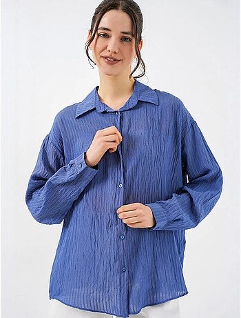Camicia testurizzata con bottoni e maniche lunghe bdart