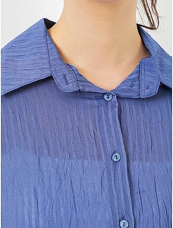 Camicia testurizzata con bottoni e maniche lunghe bdart