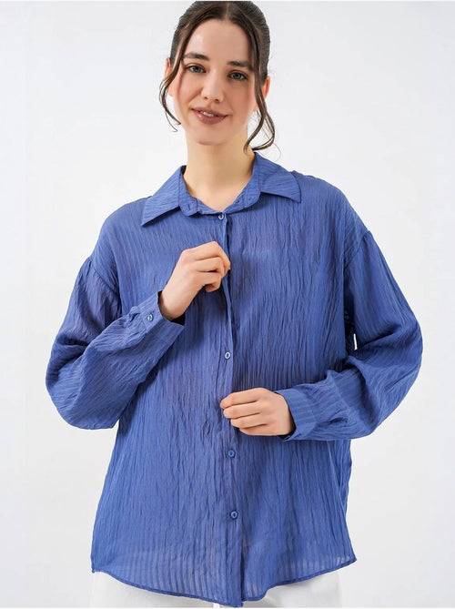 Camicia testurizzata con bottoni e maniche lunghe bdart - Kiabi