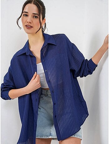 Camicia testurizzata con bottoni e maniche lunghe bdart