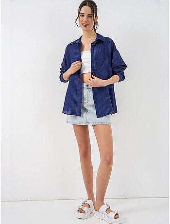 Camicia testurizzata con bottoni e maniche lunghe bdart