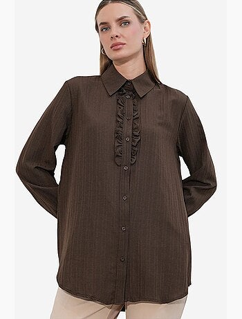 Camicia testurizzata con dettagli a volant bdart