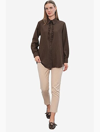 Camicia testurizzata con dettagli a volant bdart