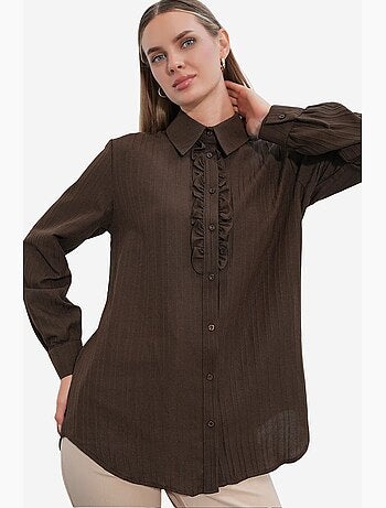 Camicia testurizzata con dettagli a volant bdart