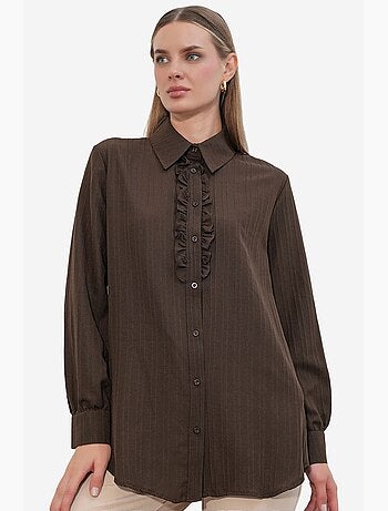 Camicia testurizzata con dettagli a volant bdart