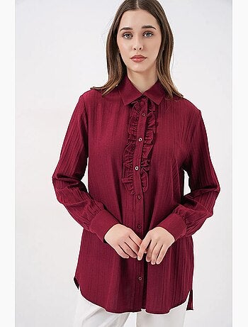 Camicia testurizzata con dettagli a volant bdart