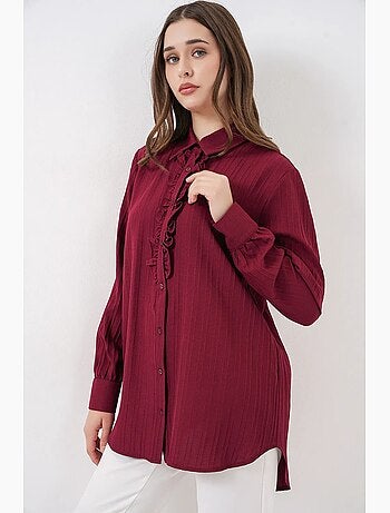 Camicia testurizzata con dettagli a volant bdart