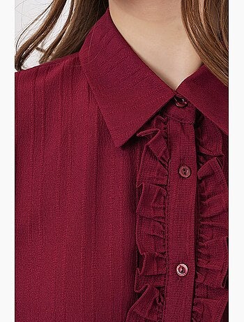 Camicia testurizzata con dettagli a volant bdart