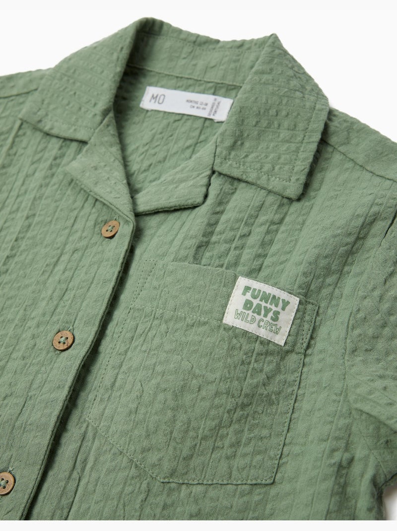Camicia texturizzata, mo fashion Verde - Kiabi
