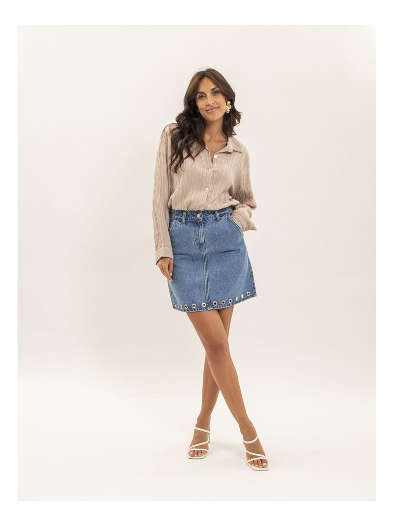 Camicia texturizzata OBADE Beige - Kiabi