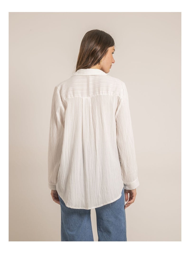 Camicia texturizzata OBADE Bianco - Kiabi