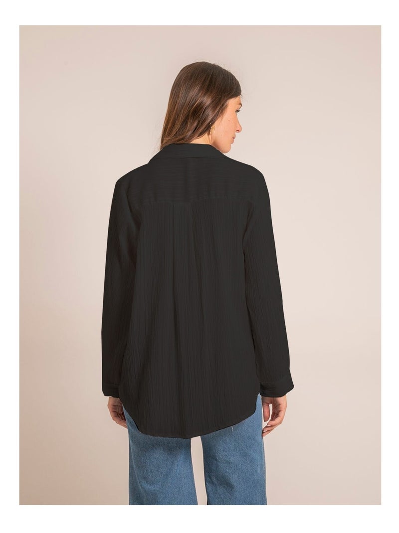 Camicia texturizzata OBADE Nero - Kiabi
