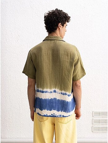 Camicia tie-dye a maniche corte giesto