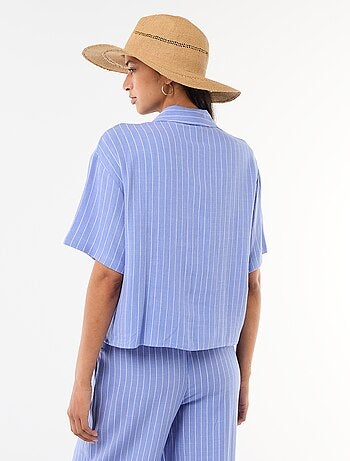 Camicia tinta unita a maniche corte