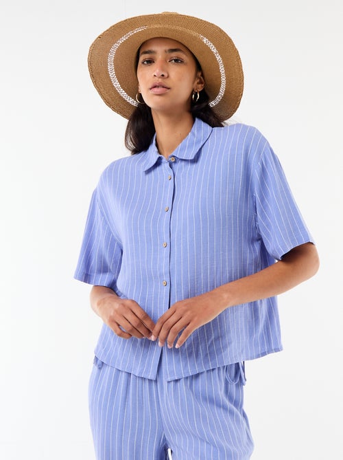 Camicia tinta unita a maniche corte - Kiabi