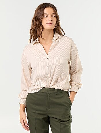 Camicia tinta unita in raso