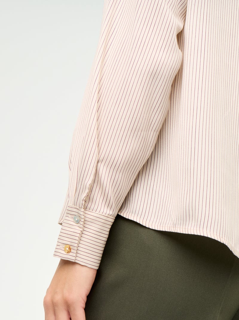 Camicia tinta unita in raso Bianco - Kiabi