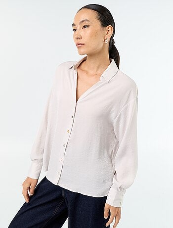 Camicia tinta unita in raso