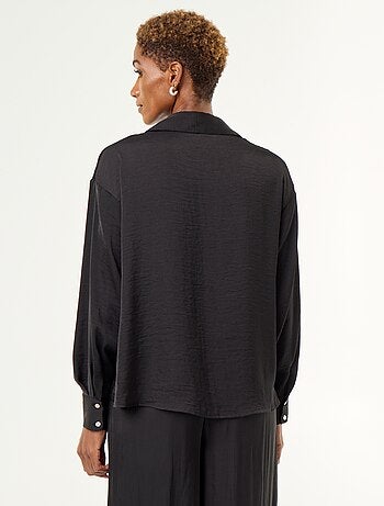 Camicia tinta unita in raso