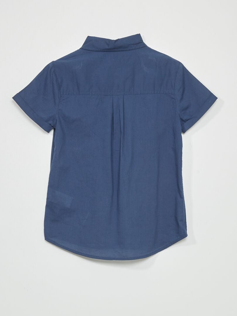 CASAMODA Camicia Da Lavoro Uomo Comfort Fit: Tinta Unica Blu Scuro, Cotone, Colletto Kent E Tasca Sul Petto – Taglia 50