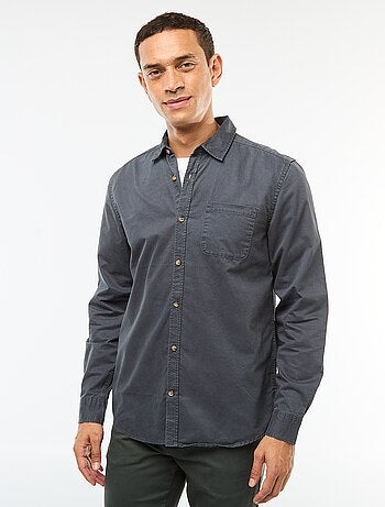 Camicia tinta unita taglio dritto / Regular fit