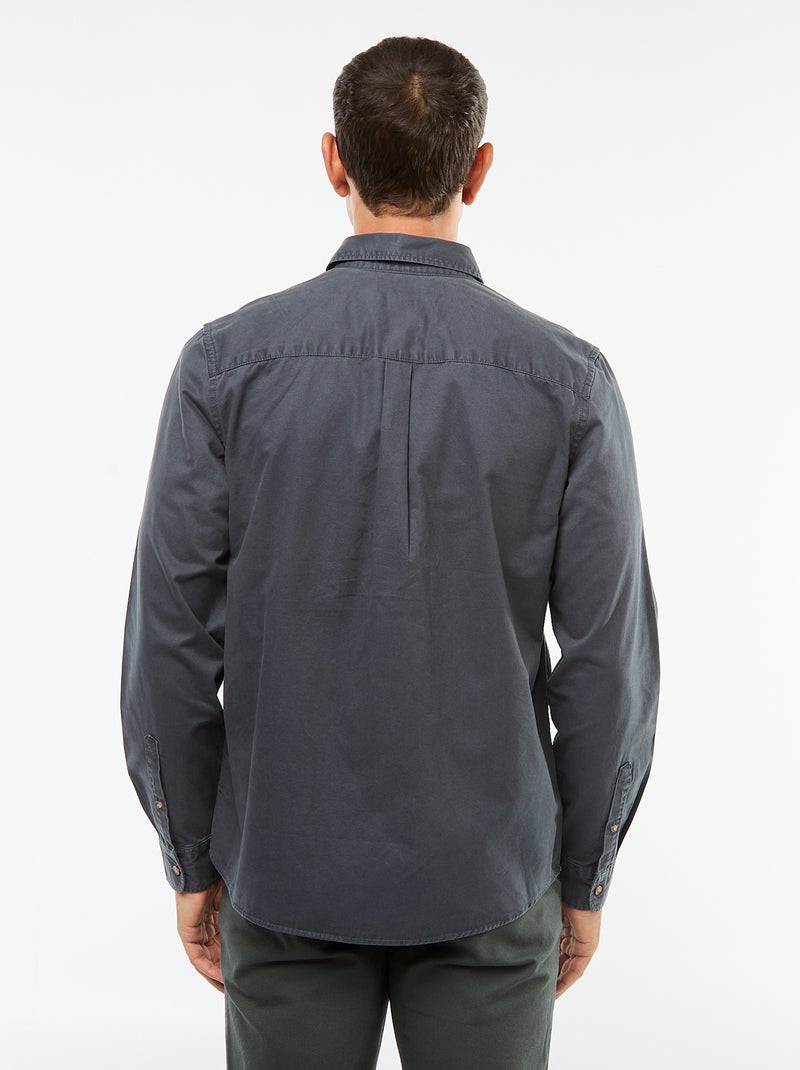 Camicia tinta unita taglio dritto / Regular fit Blu - Kiabi