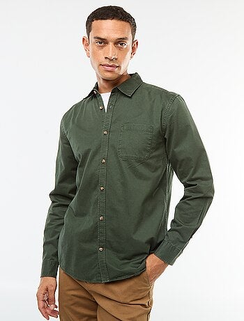 Camicia tinta unita taglio dritto / Regular fit
